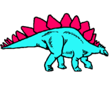 Dibuix Stegosaurus pintat per p.palà