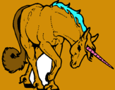 Dibuix Unicorn brau  pintat per Berta