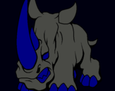 Dibuix Rinoceront II pintat per alvaro