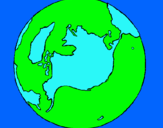 Dibuix Planeta Terra pintat per laia lorente nieto