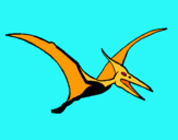 Dibuix Pterodàctil pintat per lena