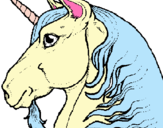 Dibuix Cap d'unicorn pintat per Mariona