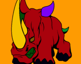 Dibuix Rinoceront II pintat per victor