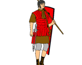 Dibuix Soldat romà  pintat per pol