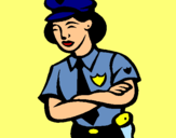 Dibuix Policia dona pintat per judit