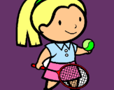 Dibuix Noia tennista pintat per CLAUDIA