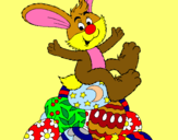 Dibuix Conill de Pasqua pintat per ADRIA