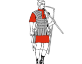Dibuix Soldat romà  pintat per vasyl