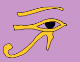 Dibuix Ull Horus pintat per claudia anguita