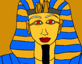 Dibuix Tutankamon pintat per joan. s. gil