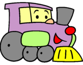 Dibuix Tren pintat per tren