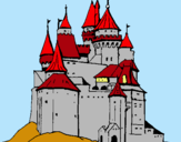 Dibuix Castell medieval pintat per yvonne