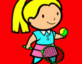Dibuix Noia tennista pintat per LAIA