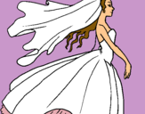 Dibuix Núvia cap a l'altar pintat per Ariadna