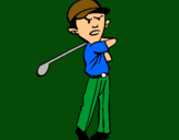 Dibuix Jugador de golf pintat per iker p5