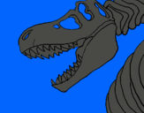 Dibuix Esquelet tiranosauri rex pintat per joan. s. gil