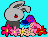 Dibuix Conillet de Pasqua pintat per mariona  catafal
