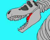 Dibuix Esquelet tiranosauri rex pintat per julia  monells