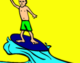 Dibuix Surfista pintat per jean  lukas