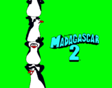 Dibuix Madagascar 2 Pingüins pintat per kina