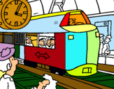 Dibuix Estació de ferrocarrils pintat per Aaron