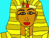 Dibuix Tutankamon pintat per borg