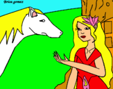 Dibuix Princesa i cavall pintat per marina