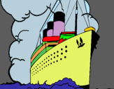 Dibuix Vaixell de vapor pintat per MARTA