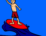 Dibuix Surfista pintat per meritxell.Mitjavila