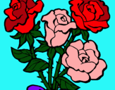 Dibuix Ram de roses pintat per Laura*