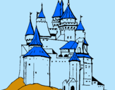 Dibuix Castell medieval pintat per castil.lio