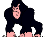 Dibuix Goril·la pintat per rotia vggk