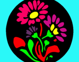 Dibuix Gravat amb flors pintat per juliabelles lopez
