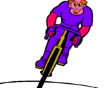 Dibuix Ciclista amb gorra  pintat per marc