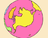 Dibuix Planeta Terra pintat per Meritxell