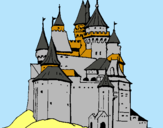 Dibuix Castell medieval pintat per             bernat