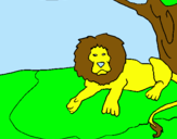 Dibuix Rei lleó pintat per roger