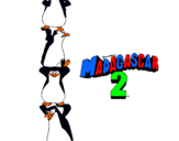 Dibuix Madagascar 2 Pingüins pintat per ester