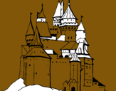 Dibuix Castell medieval pintat per laia