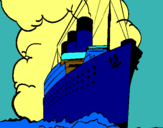 Dibuix Vaixell de vapor pintat per titanic de juan2