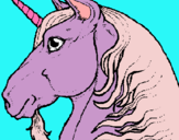 Dibuix Cap d'unicorn pintat per Judit Capell