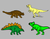 Dibuix Dinosauris de terra pintat per jan