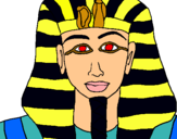 Dibuix Tutankamon pintat per Irina Doblas