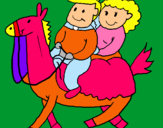 Dibuix Prínceps a cavall pintat per LAURA