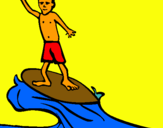 Dibuix Surfista pintat per joel