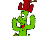 Dibuix Cactus amb barret  pintat per Júlia