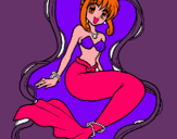 Dibuix Sirena amb perles pintat per VPIE