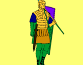 Dibuix Soldat romà  pintat per alex