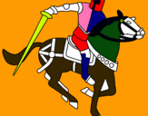 Dibuix Cavaller a cavall IV pintat per guillem bardina