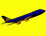 Dibuix Avió en l'aire  pintat per bielmp